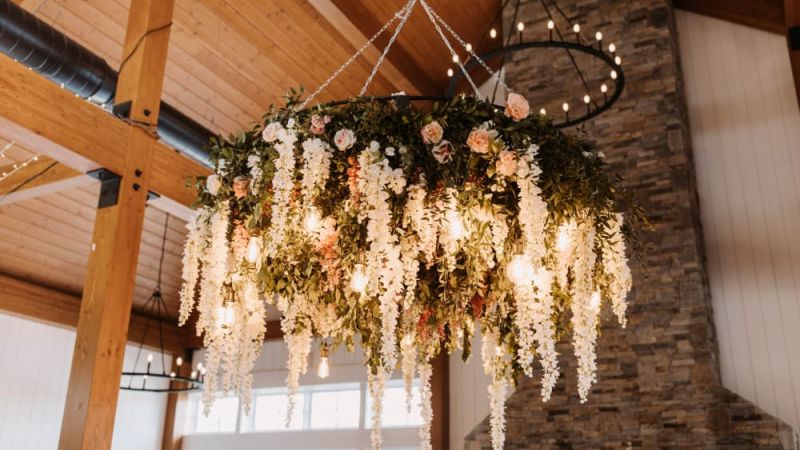 Custom hanging wedding chandelier