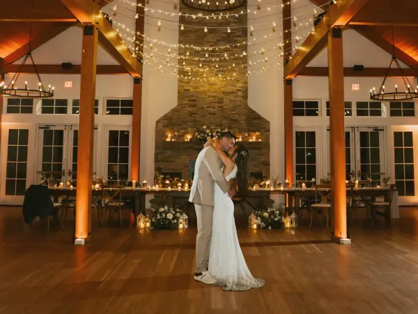 Overhead lighting wedding