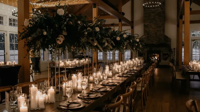 Wedding dining table lighting