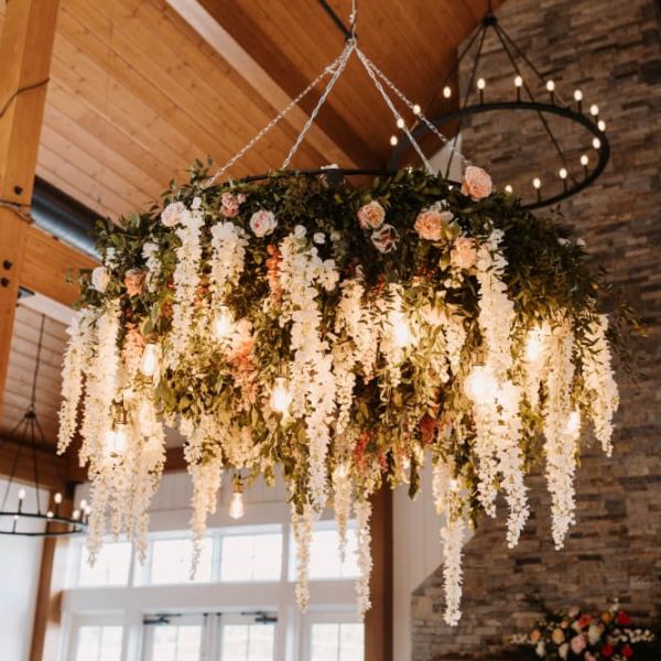 Custom hanging wedding chandelier