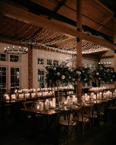 Wedding dining lighting