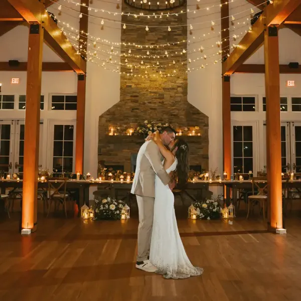 Overhead lighting wedding