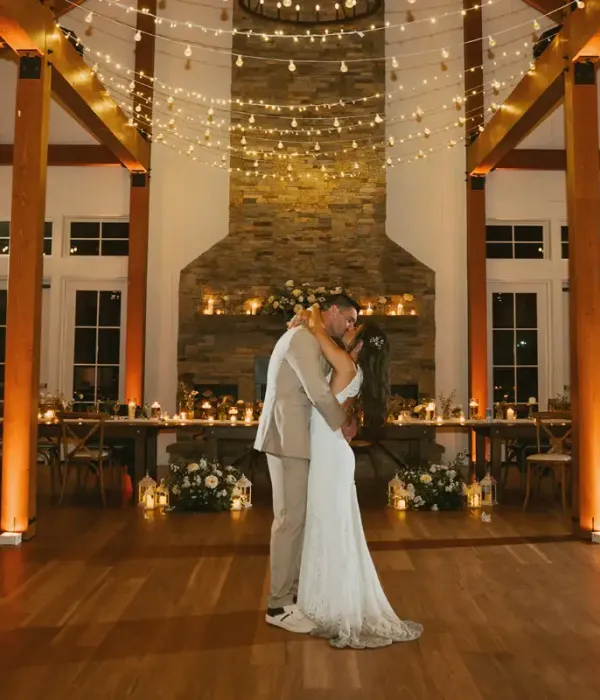 Overhead lighting wedding