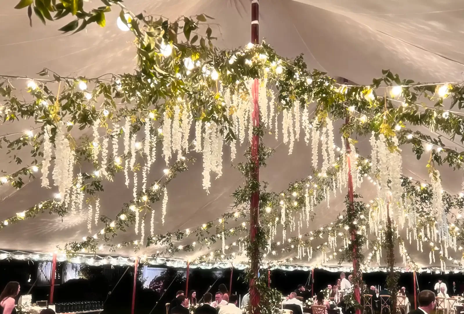 Dangling flower lights 